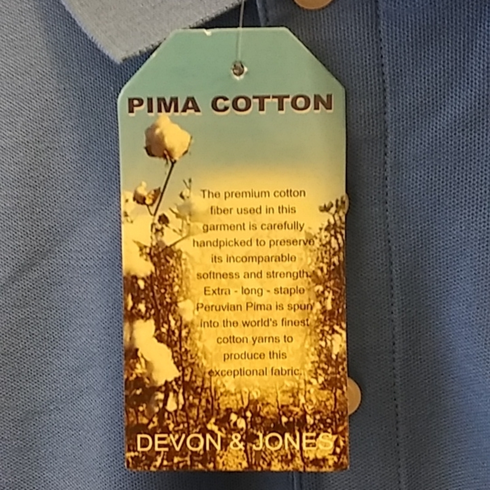 NWT Car Shield Men Pima Cotton Polo Shirt Size 1X/TG - Picture 2 of 5